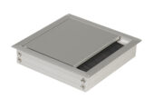 Desk cable outlet in aluminium 120x120 mm